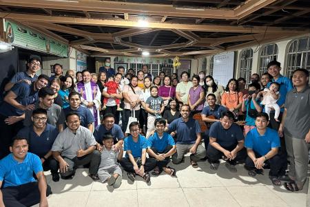 The Postulants with their host families and the Rogationist SHEC community.