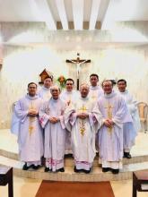 Bishop Anthony Vu and the concelebrants.