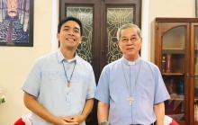 Archbishop Joseph with Fr. Orville Cajigal.