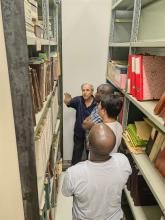 Visita all'archivio storico in Curia Generale.