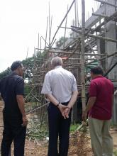 Chapel of the Bambinella under construction.