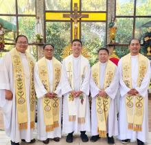 I confratelli che festeggiano la loro 25mo annivesario di vita consacrata rogazionista questo anno.