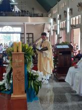 Oct 8: Thanksgiving Mass of Fr. Francis Xavier Thien in his parish in Bao Loc, Diocese of Dalat, Vietnam.