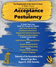 Invitation to the Admission to Postulancy.
