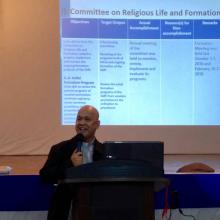 Fr. Ariel Tecson reports on the sector on Religious Life, Formation and Vocation Ministry.