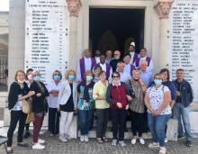 Family and Friends of Fr. Cesare Bettoni during the memorial Mass celebrated for him at the cemetery of Mairano, Brescia.