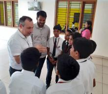 Interaction with the students. 
