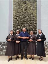Fr. Ezpeleta with the FDZ sisters..