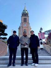 At the cathedral of Seoul.