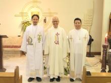 Fr. Jagurin and Fr. Balaguer, with Fr. Tecson at the Provincial House, Paranaque, Philippines