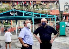 Archive photo: Taken during the visit of Fr. Rampazzo and Fr. Greco to the housing units of the SHEC in Pasay, Philippines in 2022.